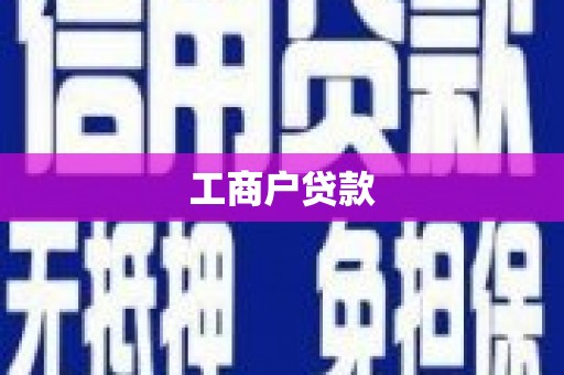 金水工商户贷款