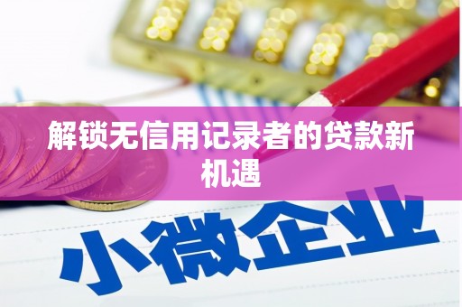 金水解锁无信用记录者的贷款新机遇